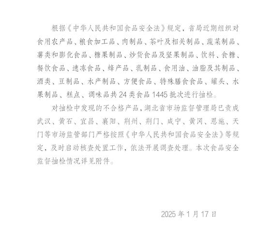 食品安全抽查(食品安全抽查检测是什么规定的)
